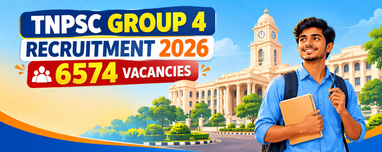 TNPSC Group 4 Recruitment 2026 notification 6574 vacancies